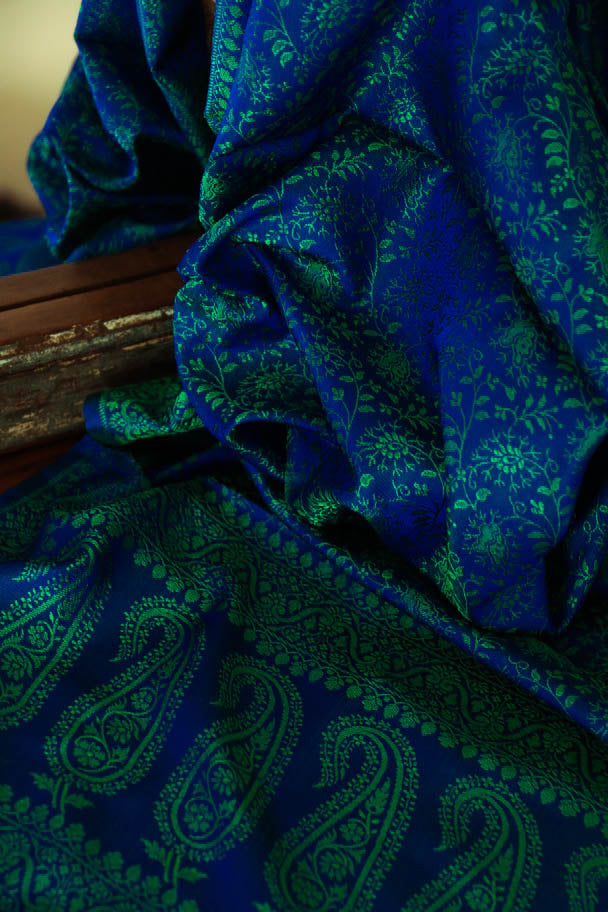 Foulard Swami #004 blu e verde