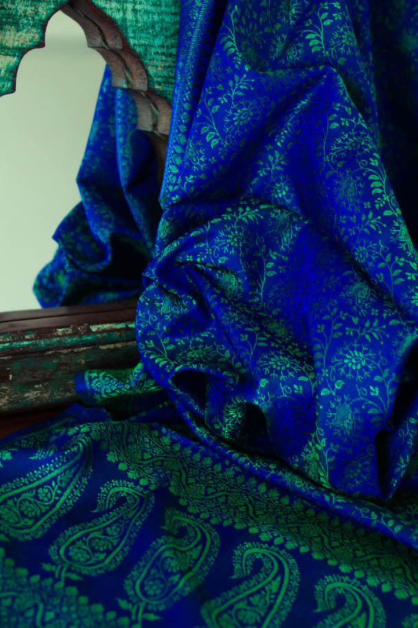 Foulard Swami #004 blu e verde