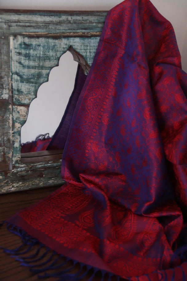 Foulard Hari #006 blu e rosso
