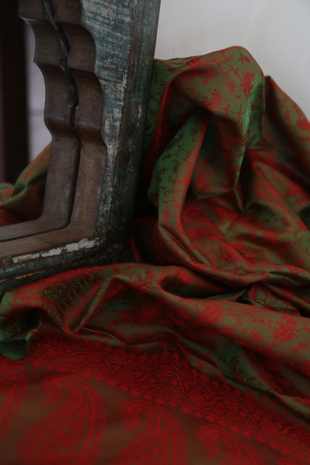 Foulard Hari #009 verde e rosso
