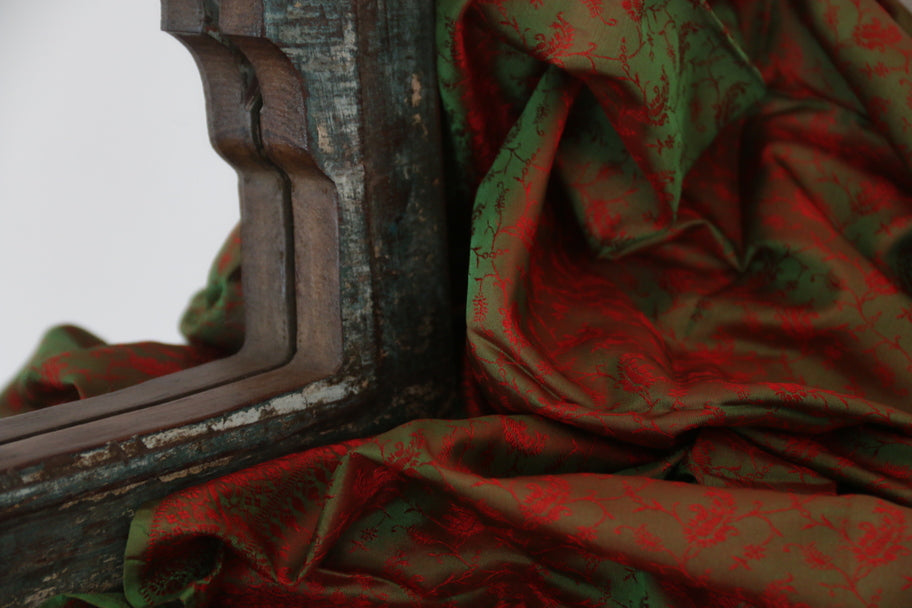 Foulard Hari #009 verde e rosso