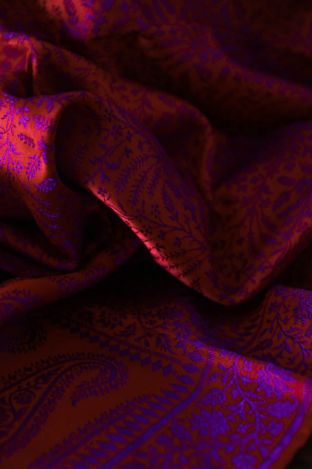 Foulard Swami #010 arancio cupo e viola