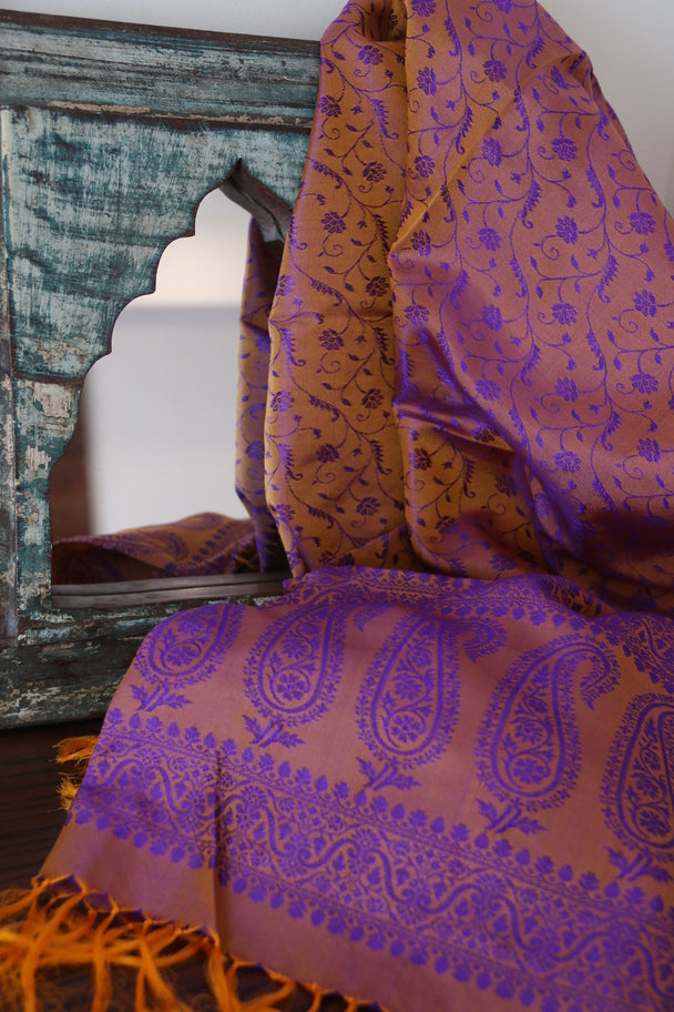 Foulard Hari #010 oro e viola