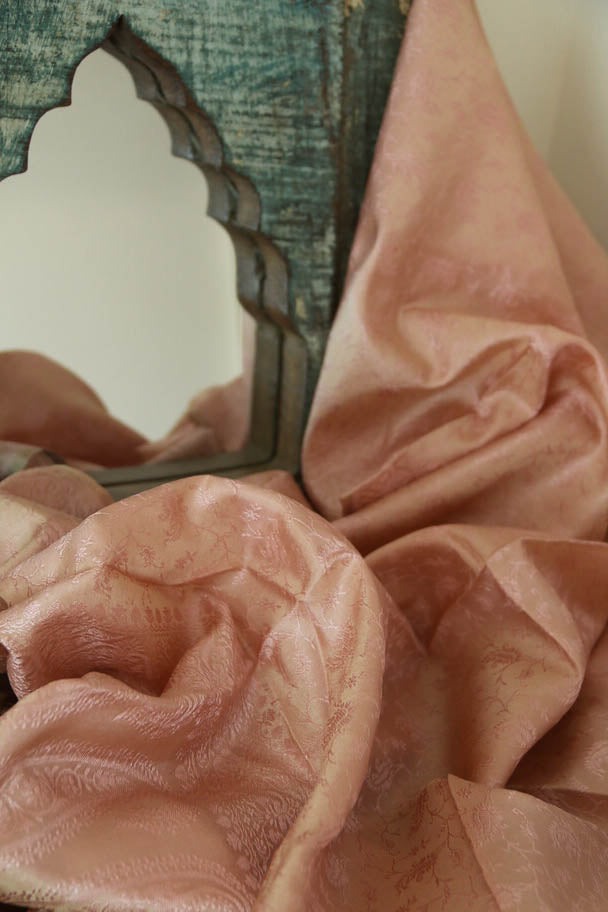 Foulard Hari #012 rosa pallido e champagne