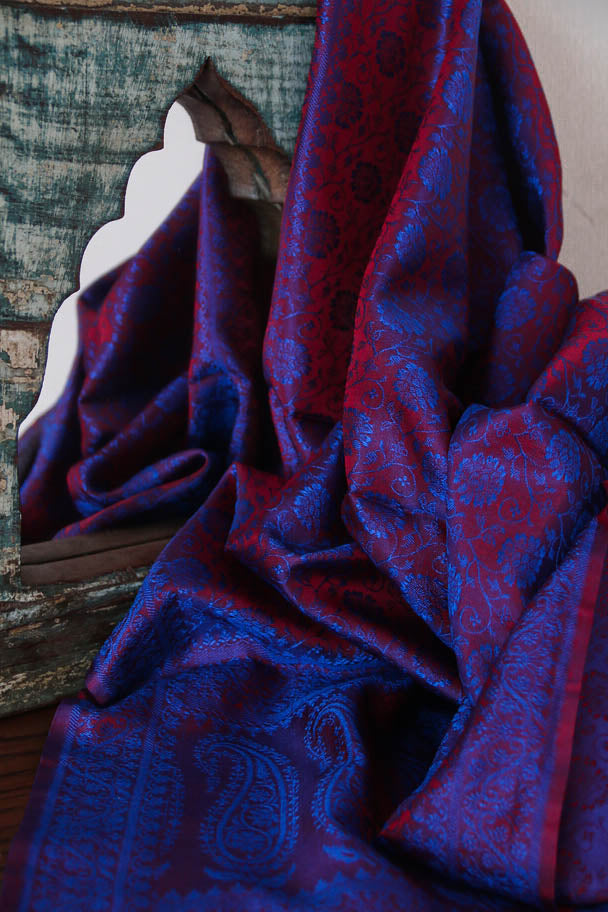 Foulard Hari #017 rosso e blu