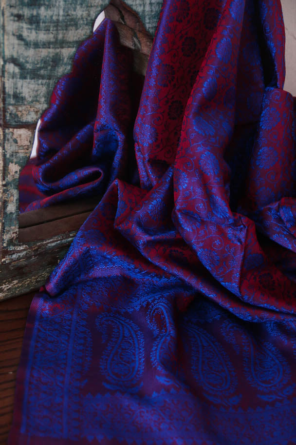 Foulard Hari #017 rosso e blu