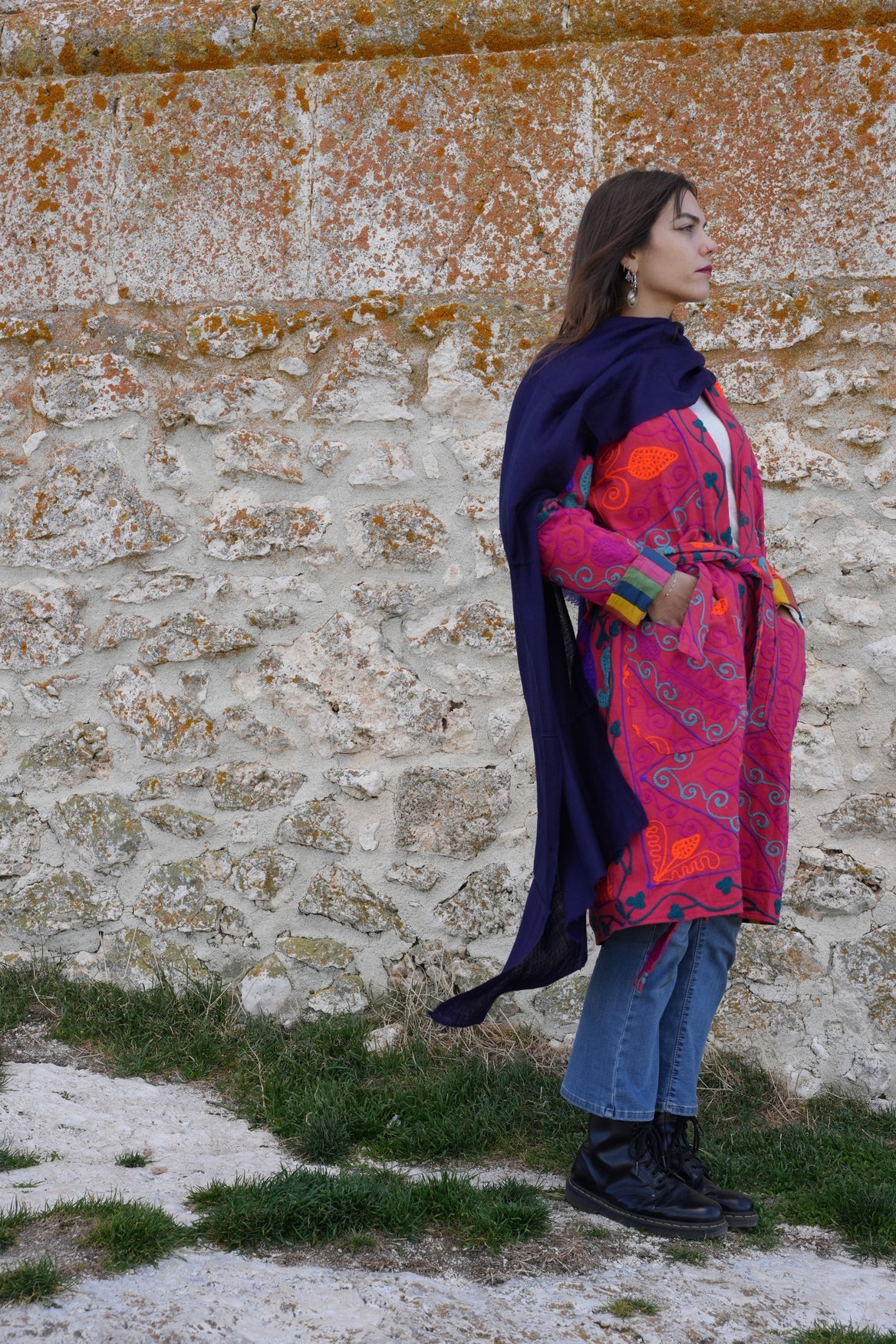 Sciarpa Blu Notte - 100% lana