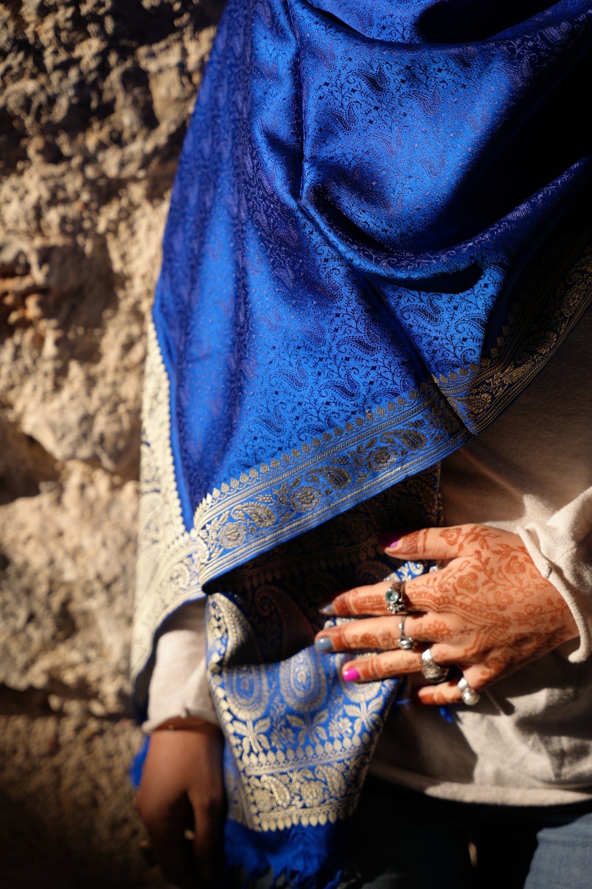 Foulard Zari #009 blu