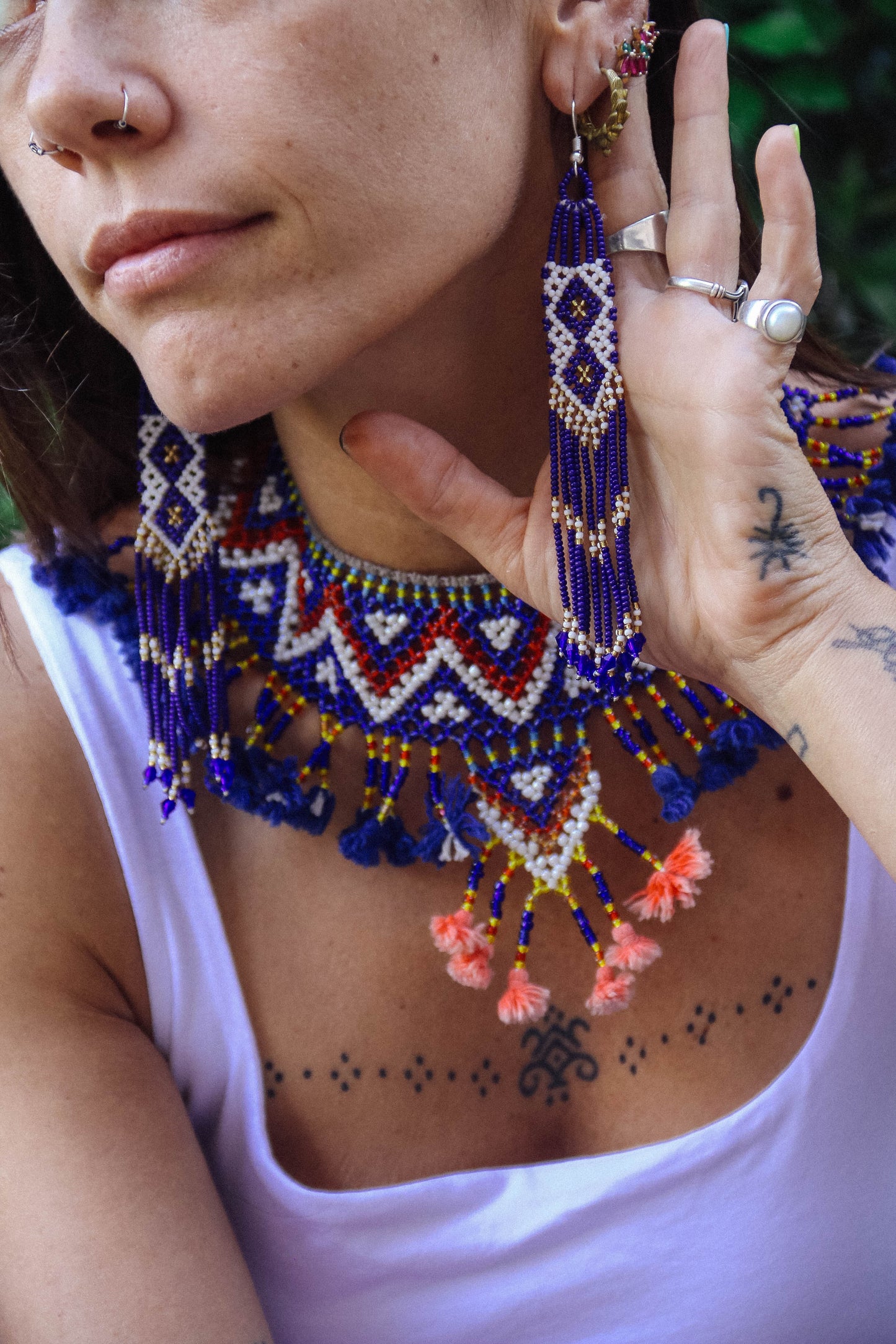 Collana di perline fatta a mano #003