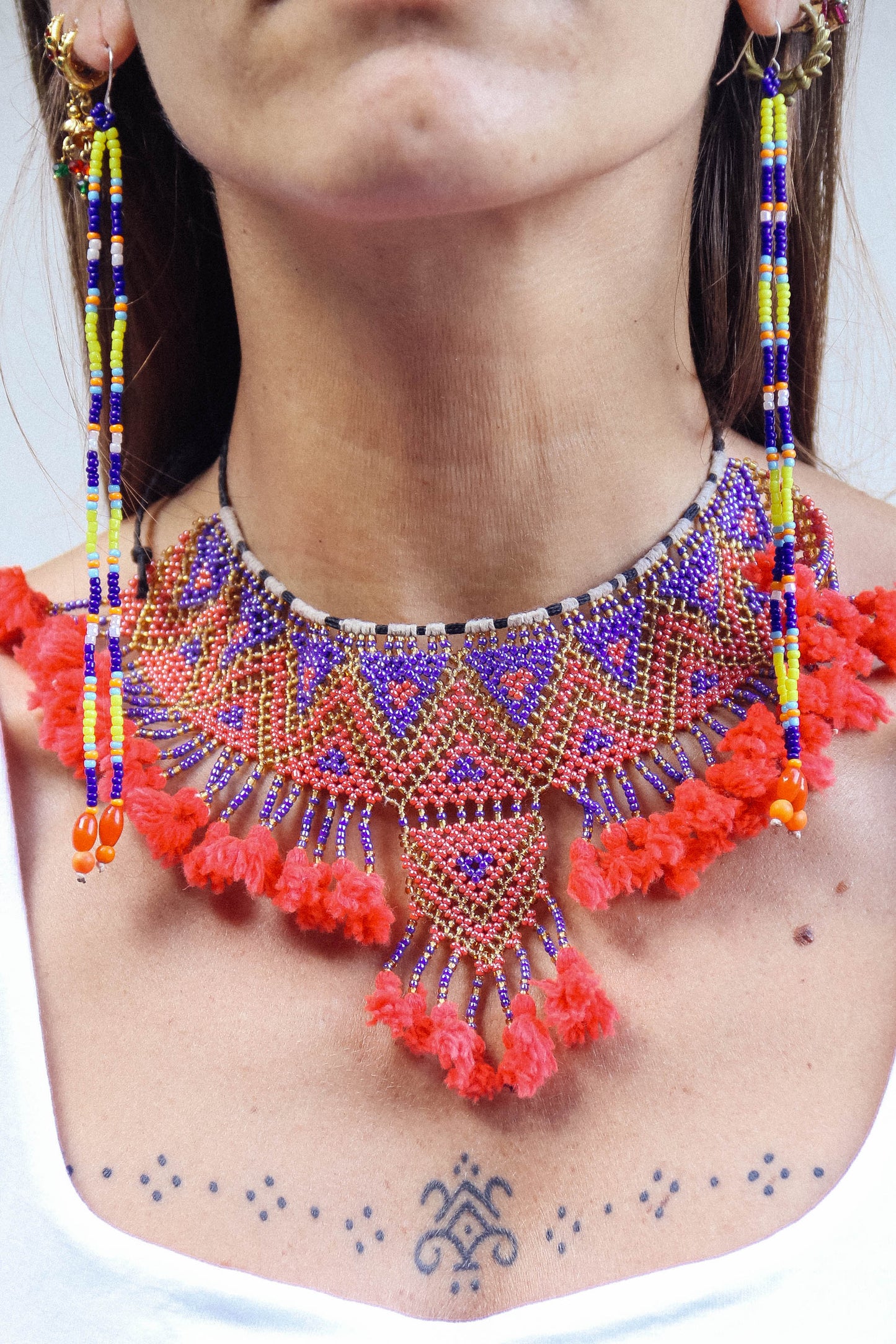 Collana di perline fatta a mano #008