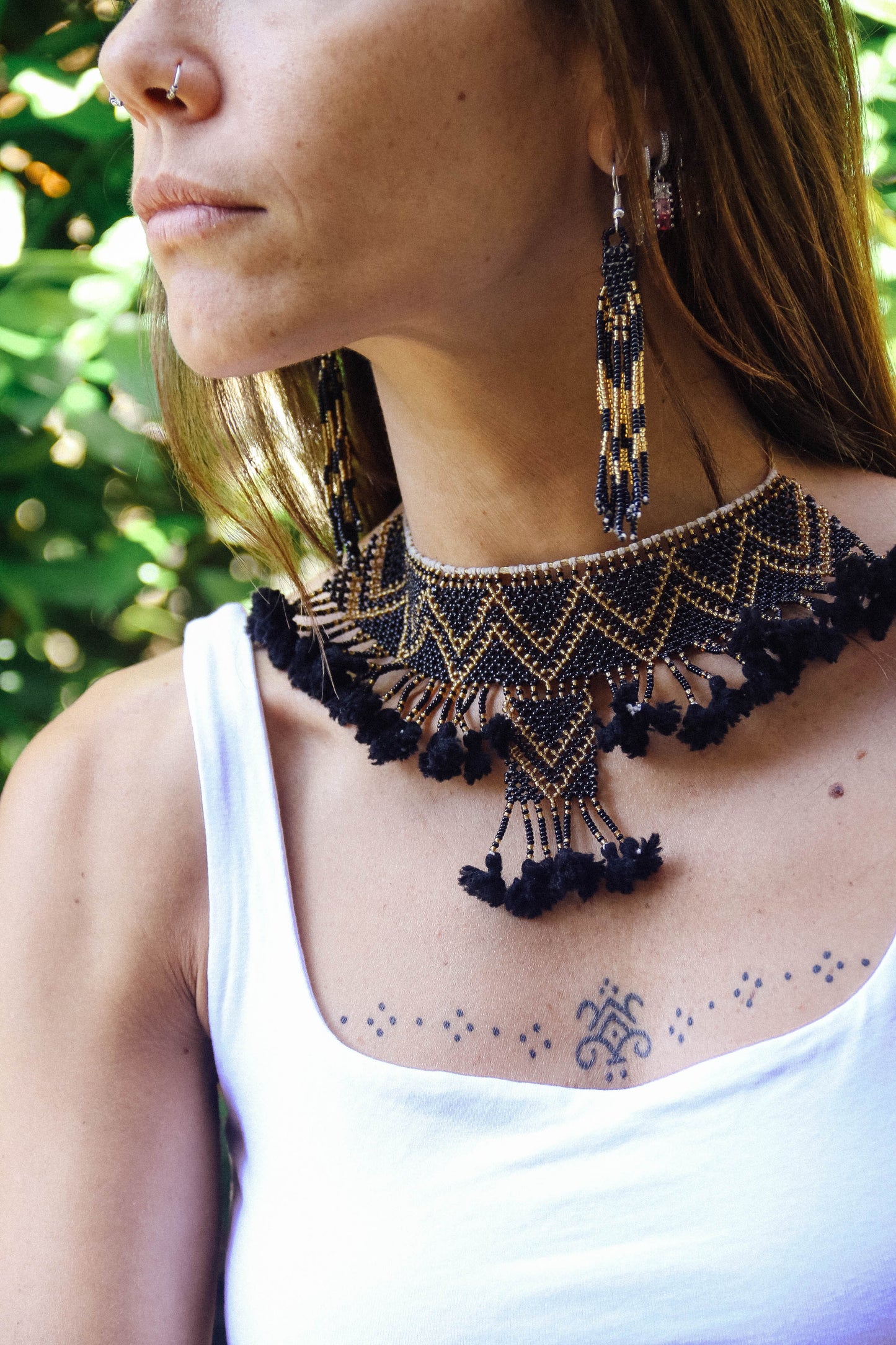 Collana di perline fatta a mano #014