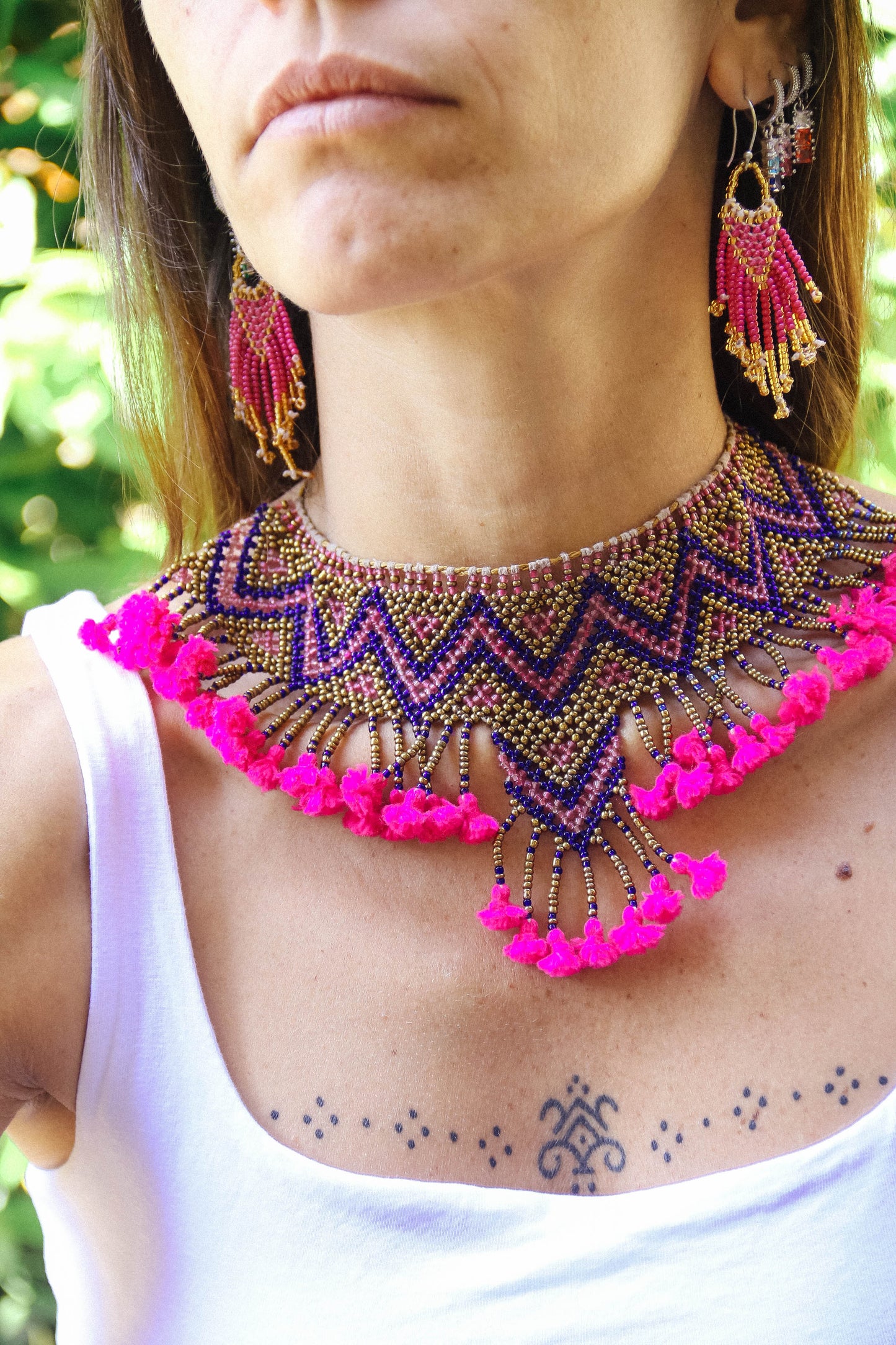 Orecchini di perline fatti a mano #021