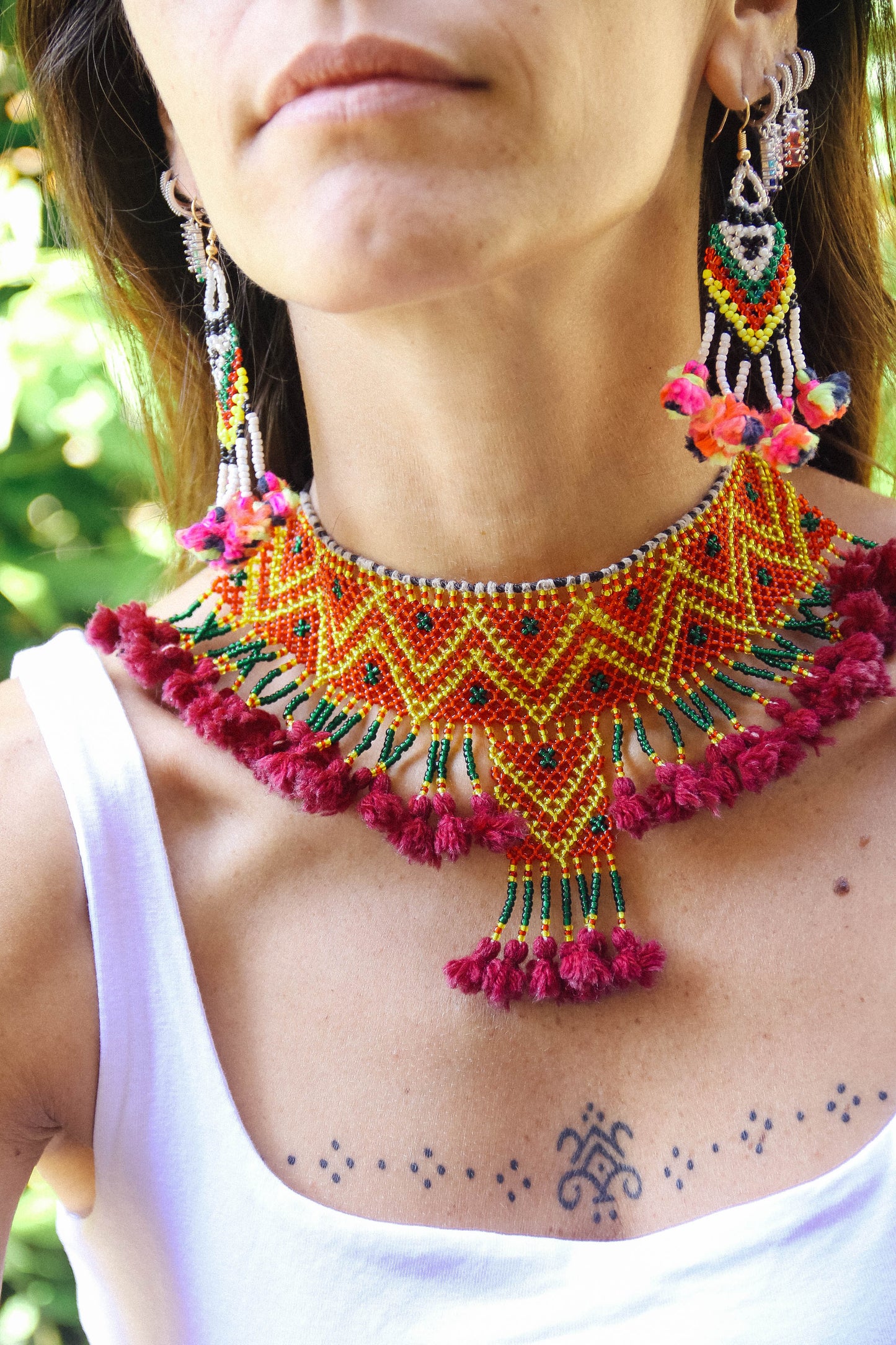 Collana di perline fatta a mano #018