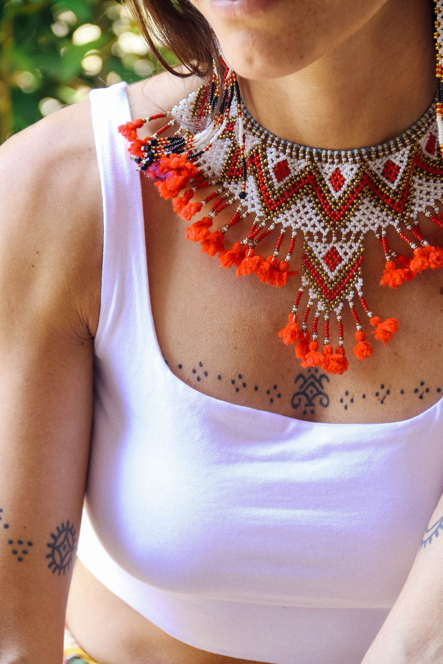 Collana di perline fatta a mano #027