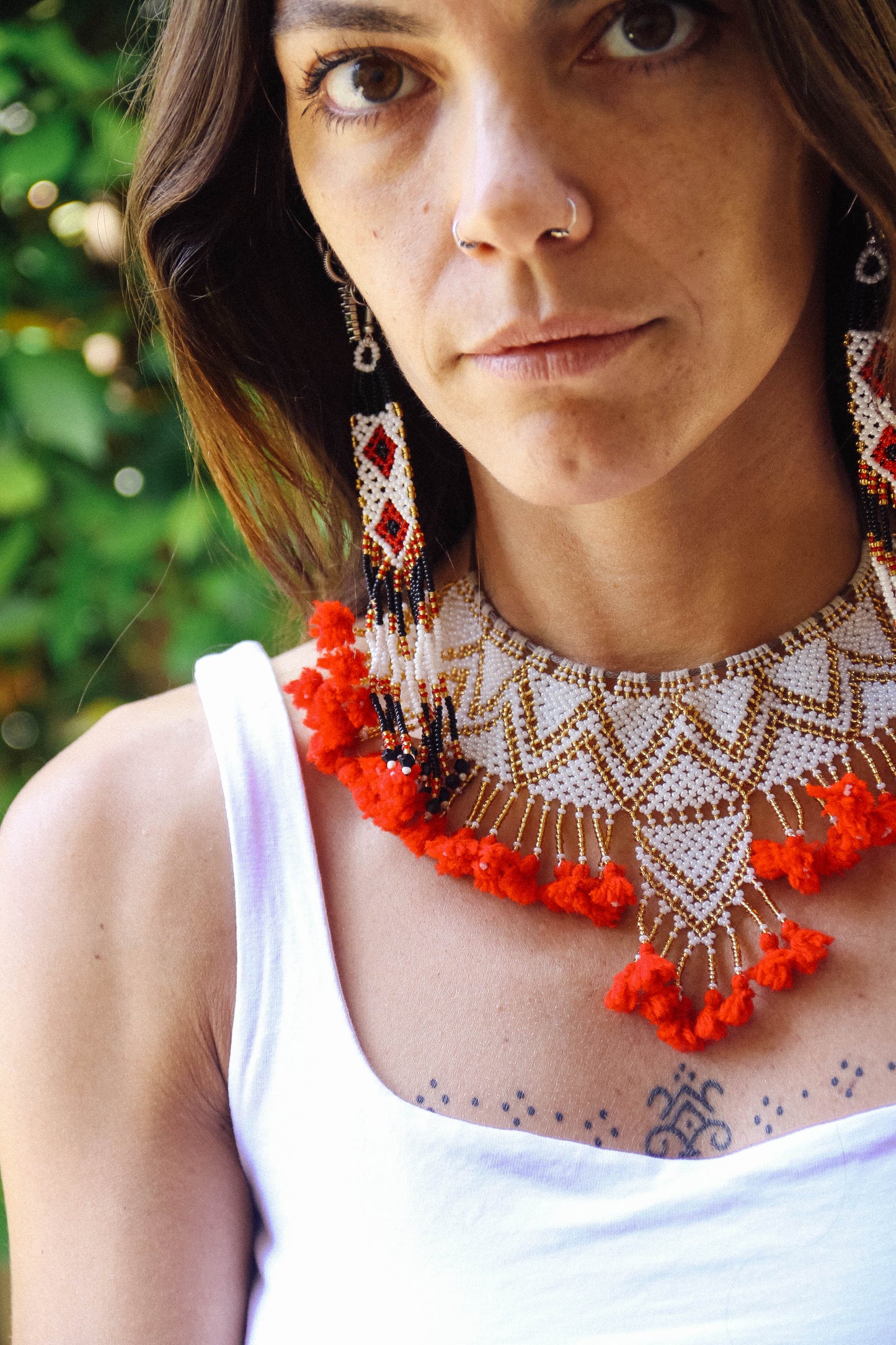 Collana di perline fatta a mano #028