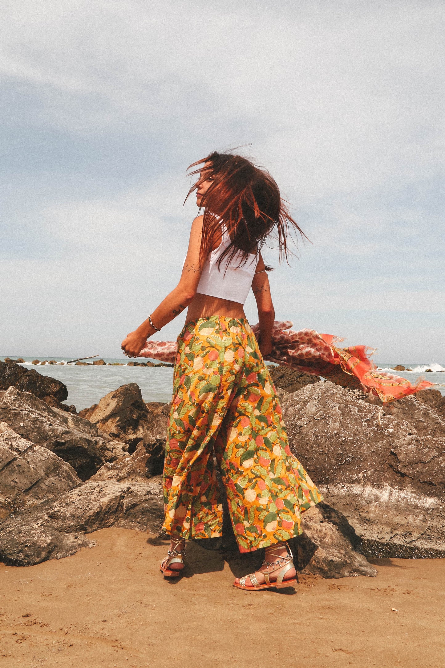 Pantaloni Maya Lemon Tree con foulard