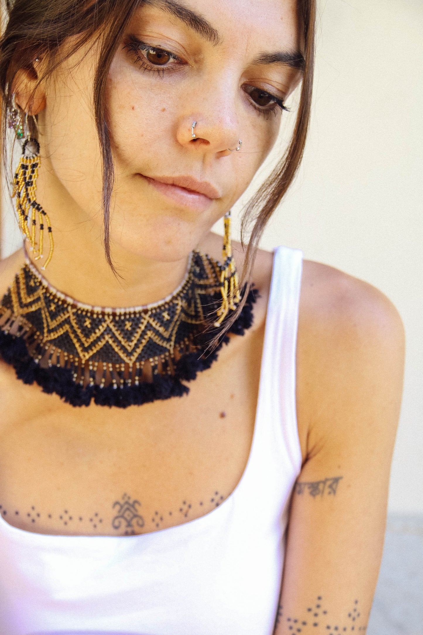 Orecchini di perline fatti a mano #030