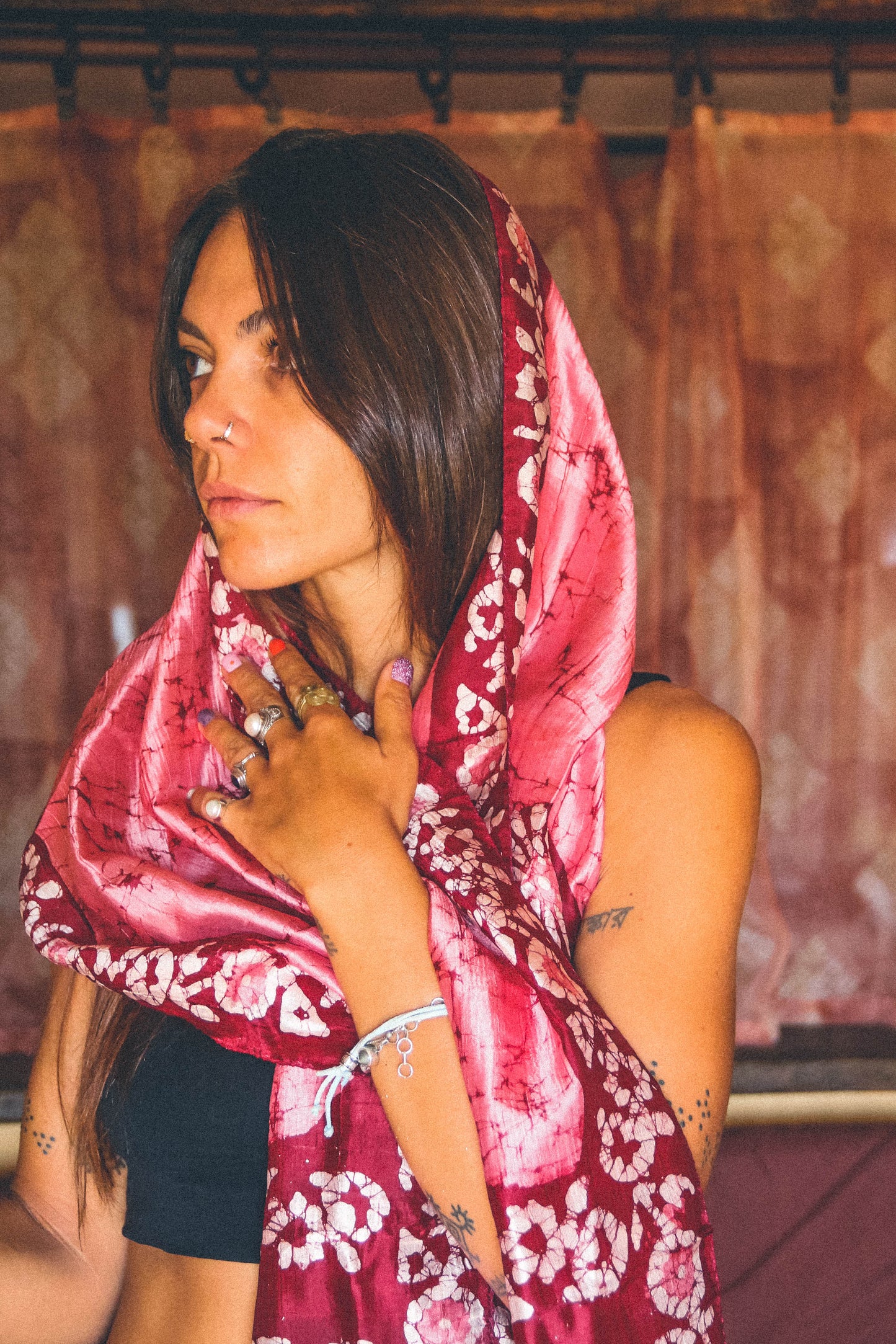 Foulard Batik 100% seta #001