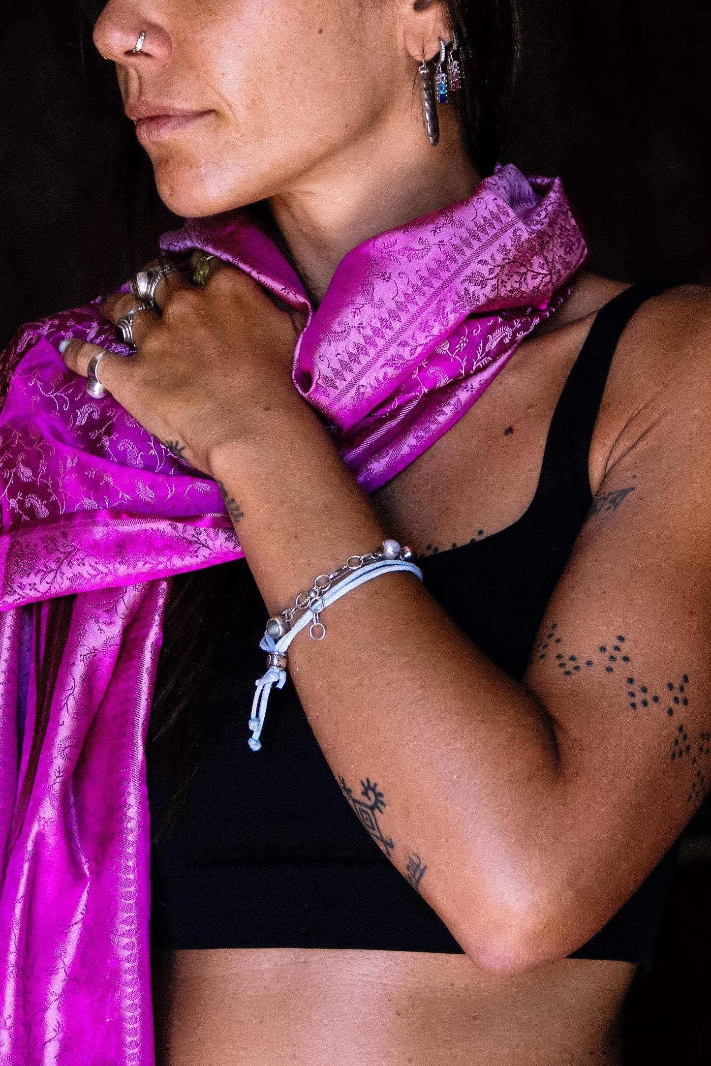 Foulard Swami #015 fuxia e rosa