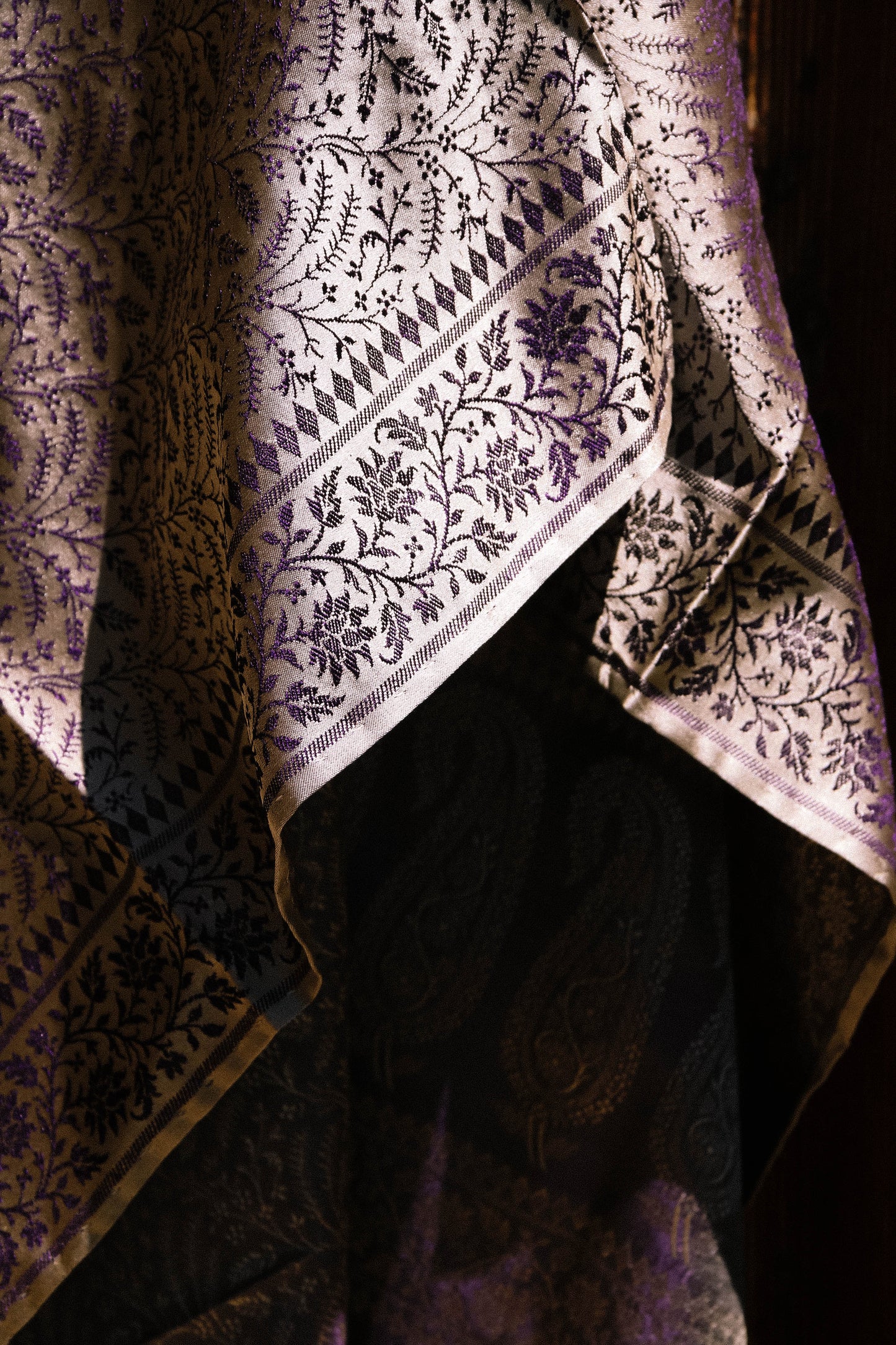 Foulard Swami #019 crema e blu