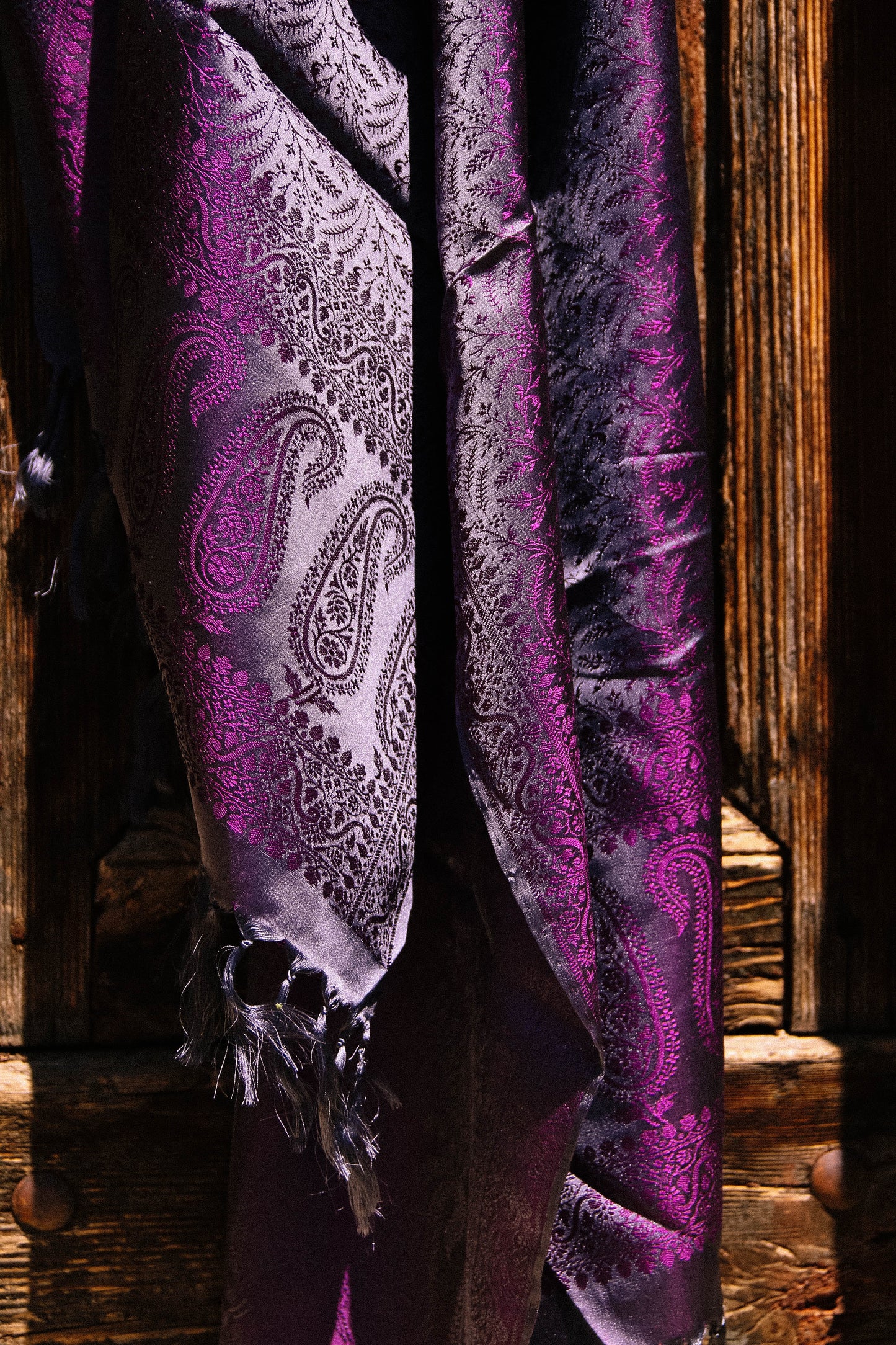 Foulard Swami #020 grigio e viola