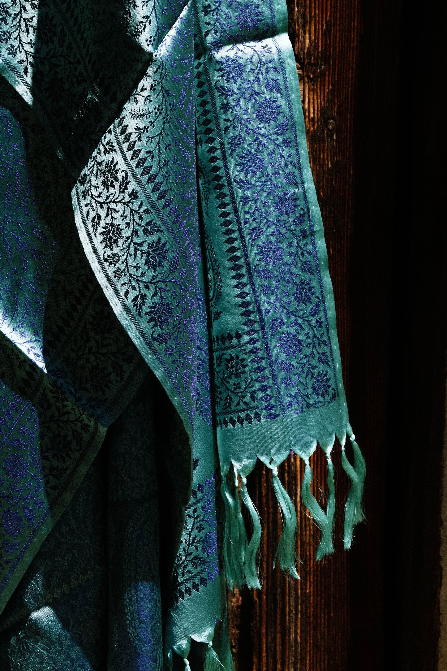 Foulard Swami #027 turchese e blu