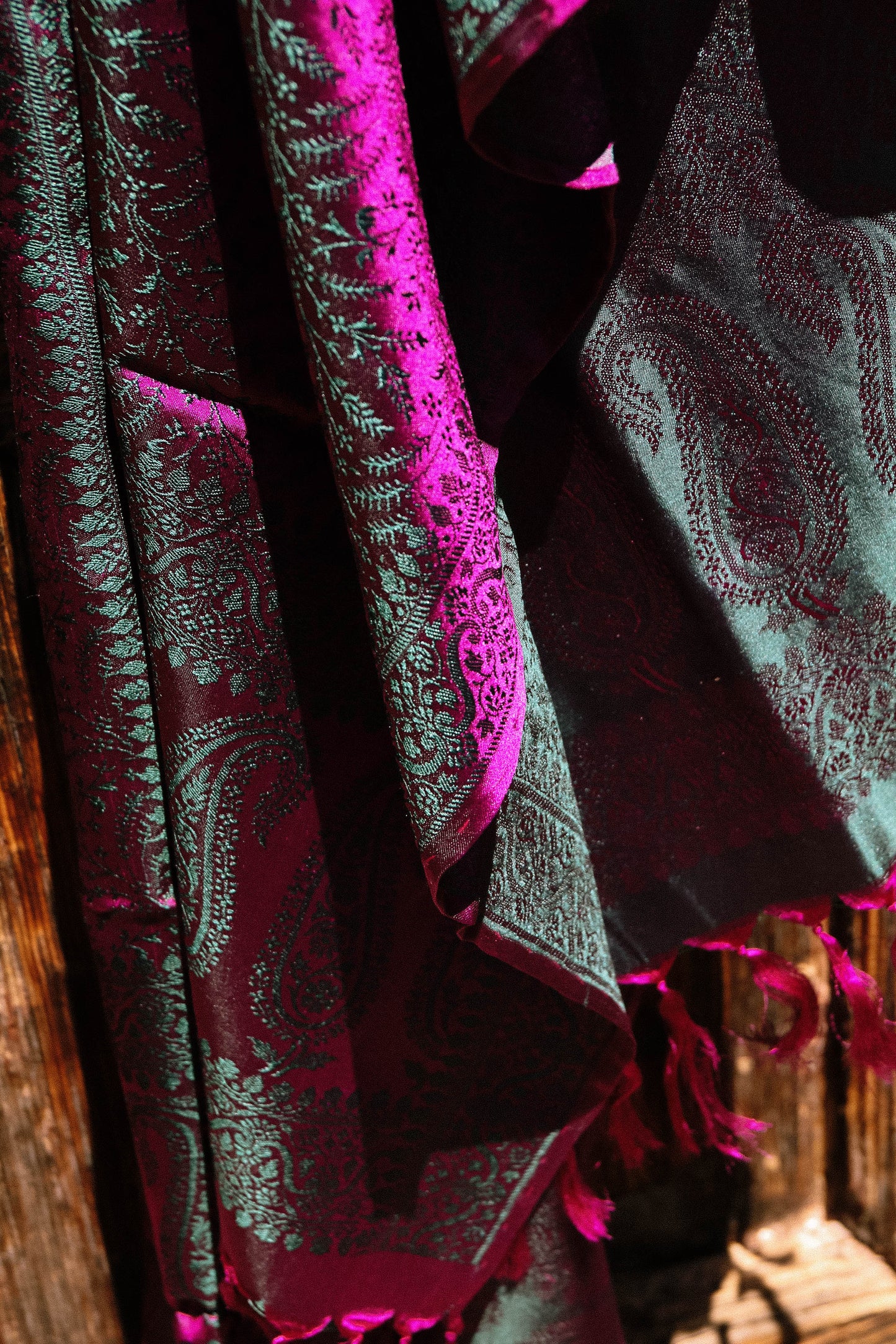 Foulard Swami #017 burgundy e verdone