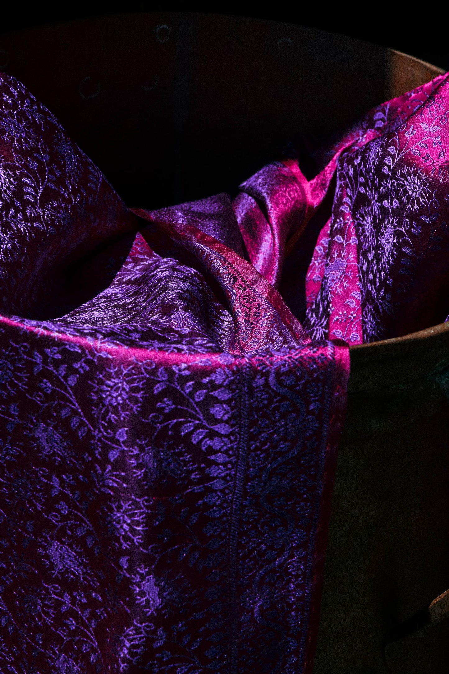 Foulard Swami #035 burgundy e viola