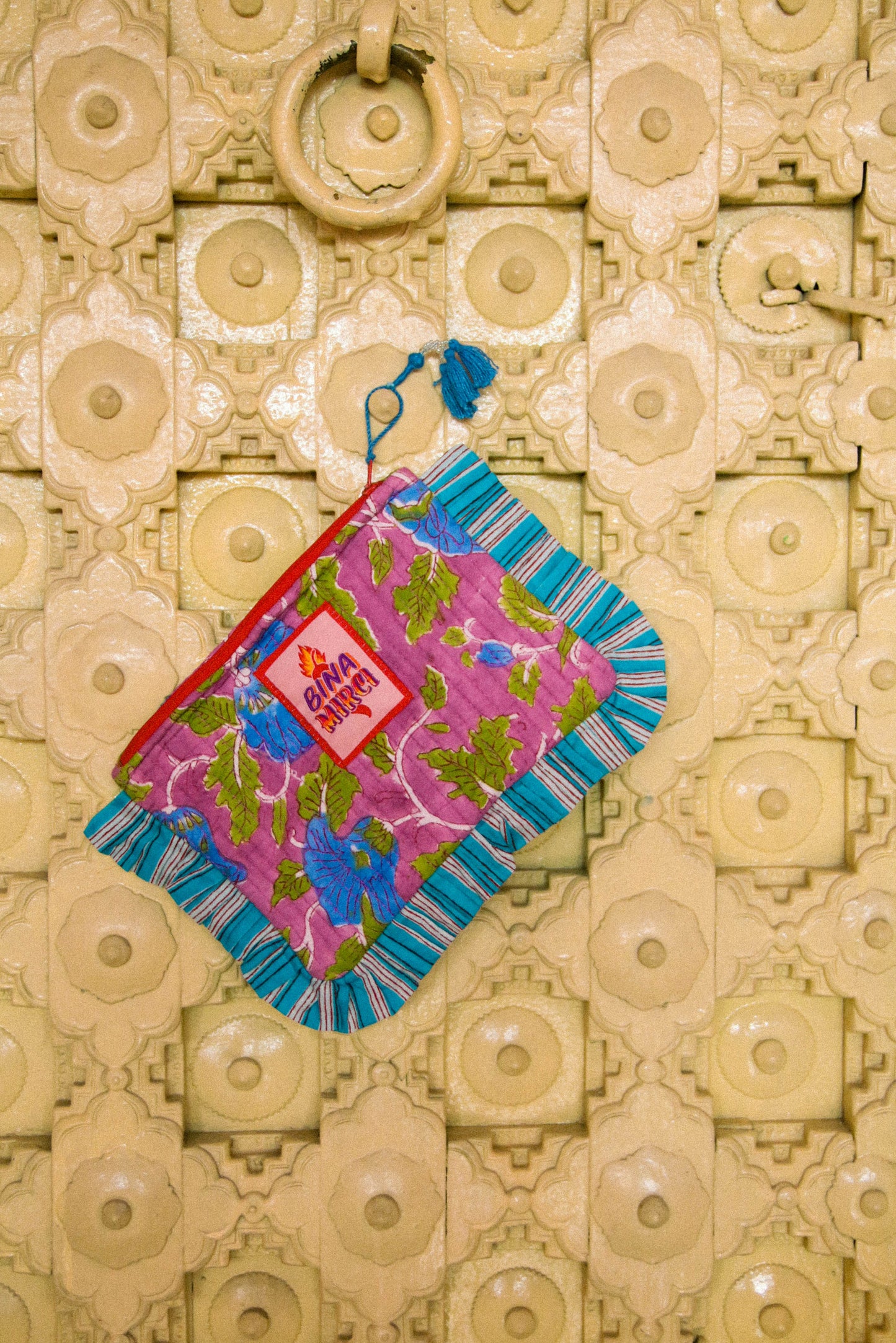 Pochette Kila lilla e turchese