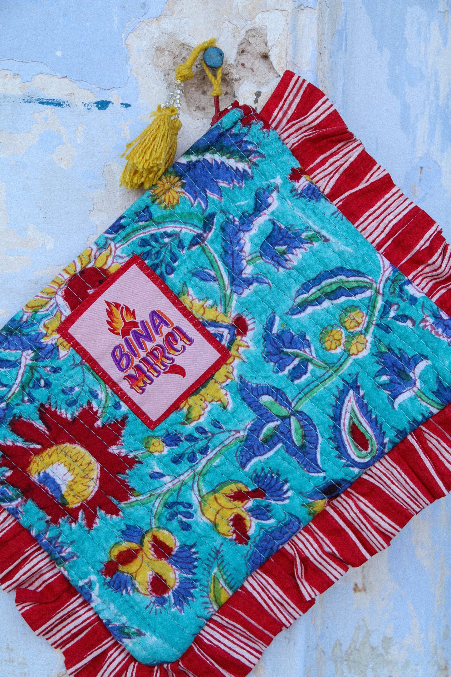 Pochette Kila turchese e rossa