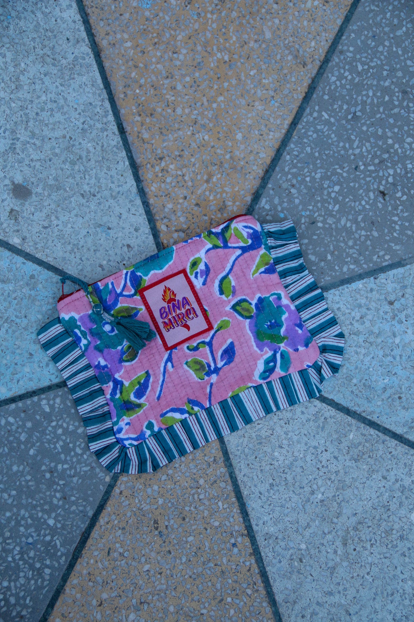 Pochette Kila rosa e ottanio