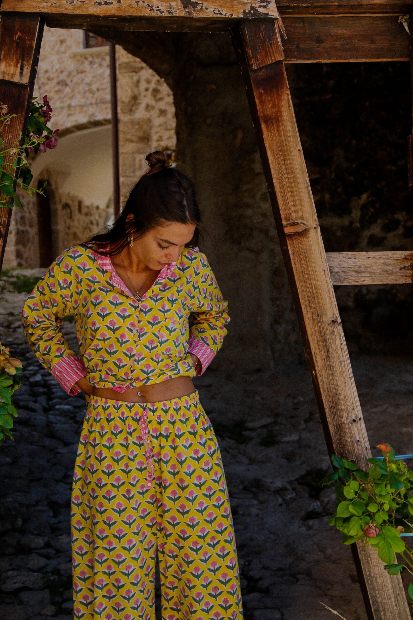 Pigiama Giallo e Rosa