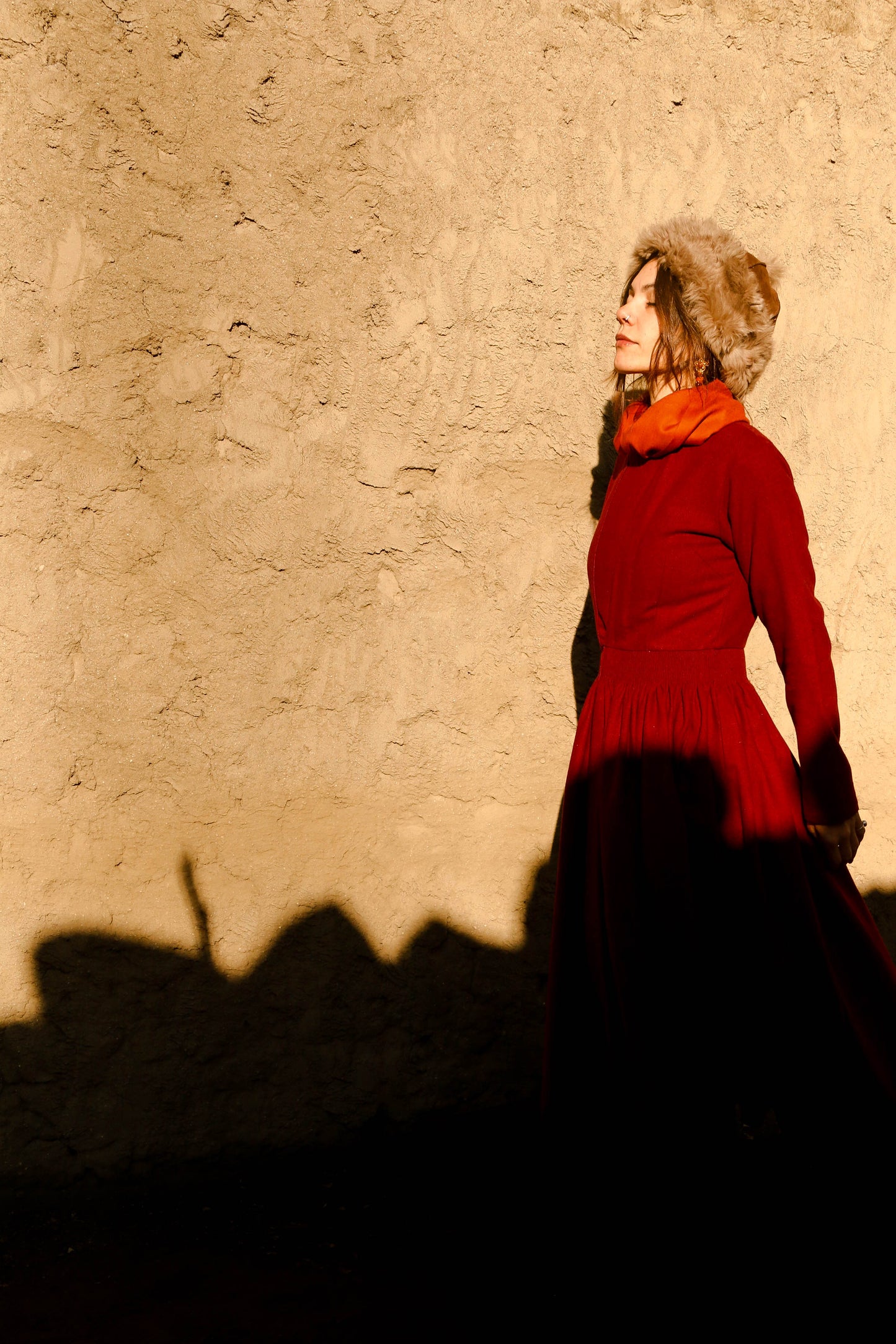 Sciarpa terra bruciata - 100% lana