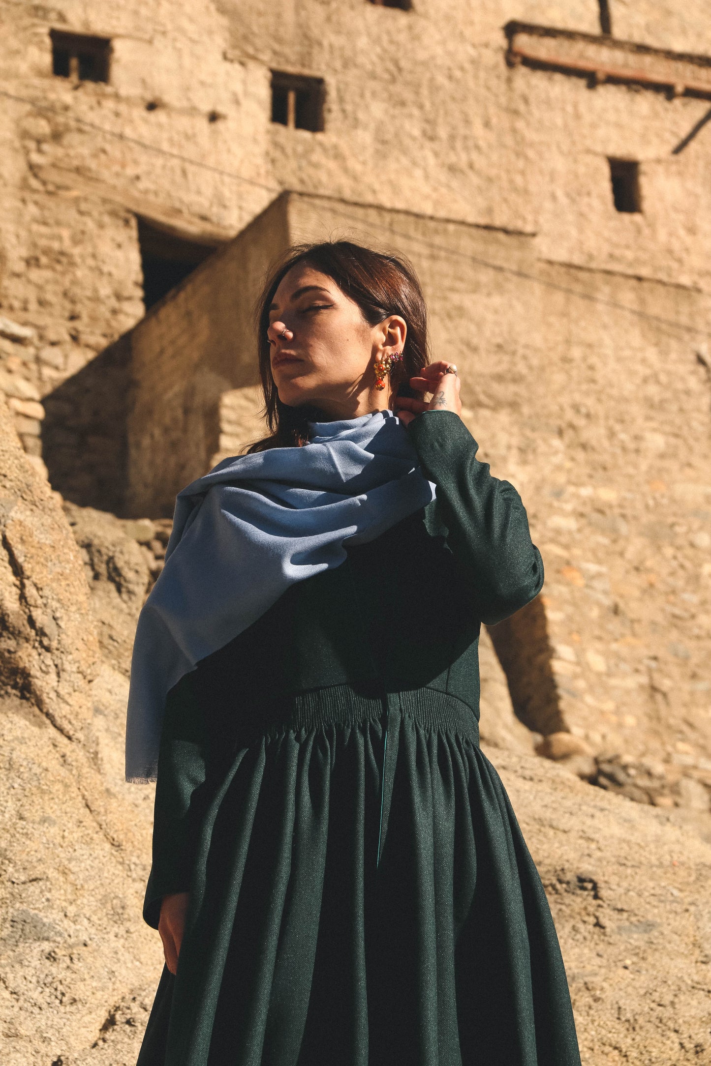 Sciarpa canna da zucchero - 100% lana