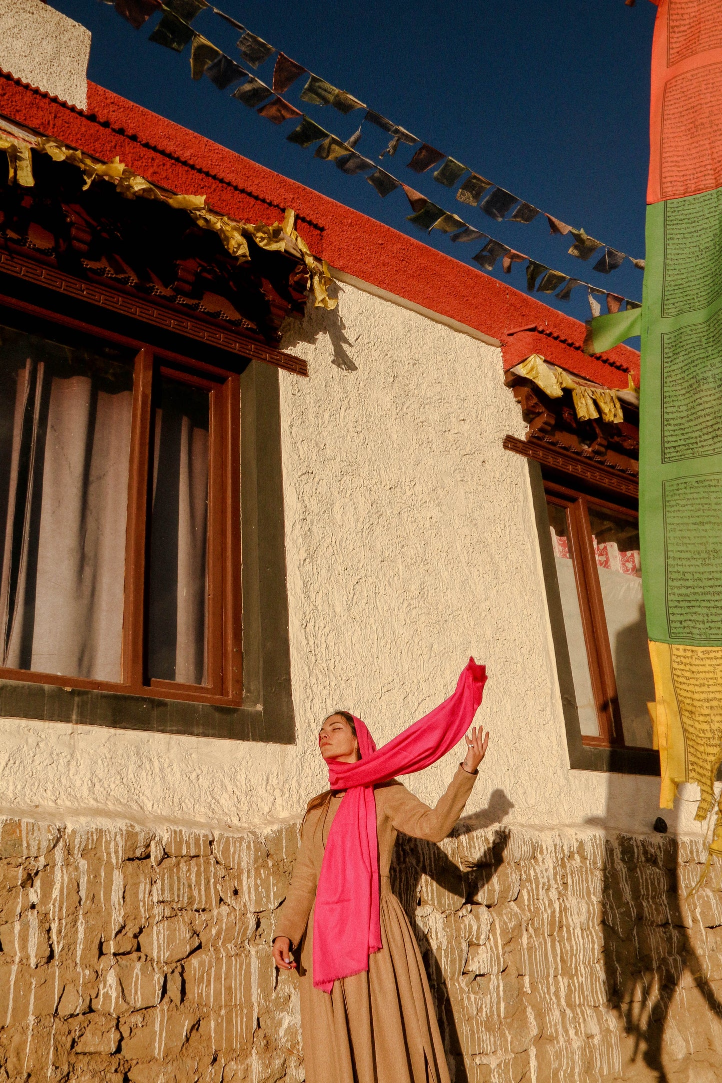 Sciarpa baby pink - 100% lana