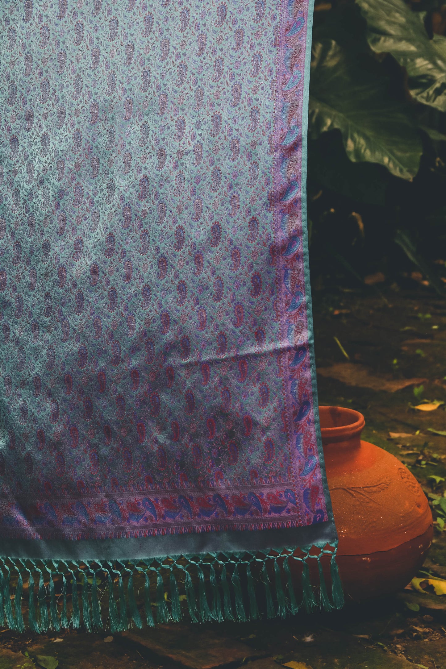 Foulard Yantra #007 celeste paradiso