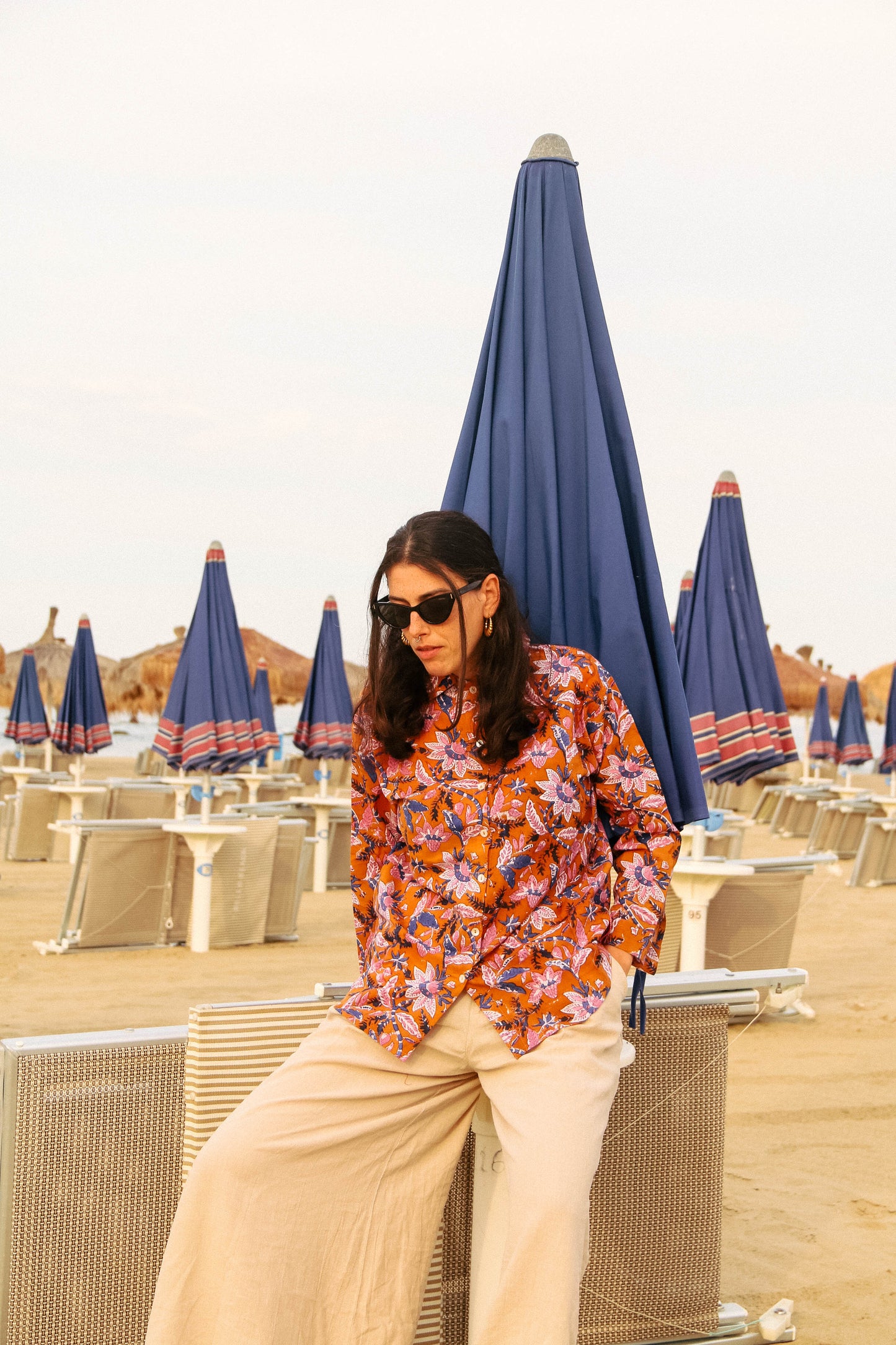 Camicia Aisha Senape e Rosa