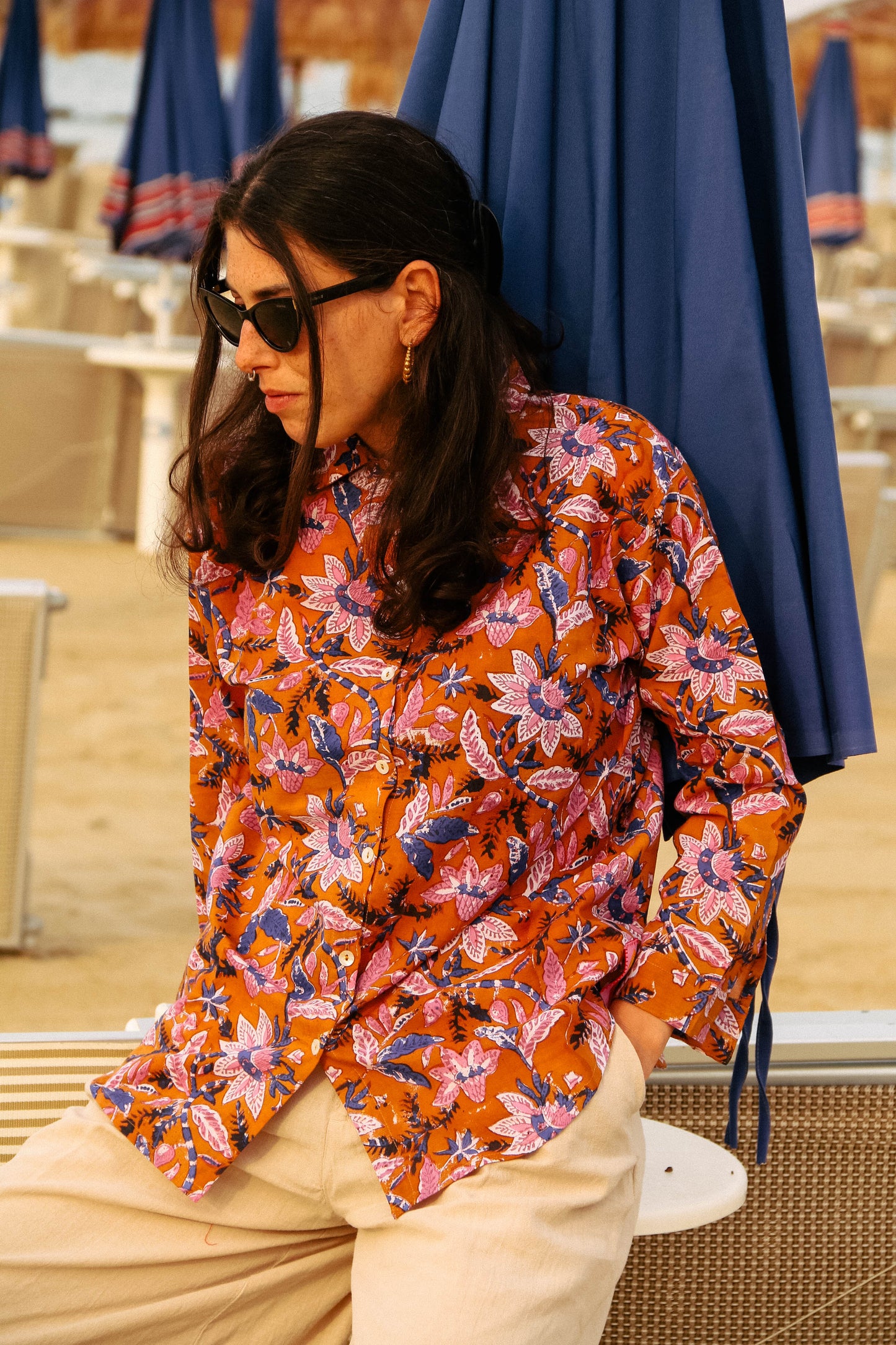 Camicia Aisha Senape e Rosa