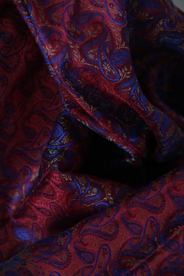 Foulard Yantra #001 bordeaux e blu