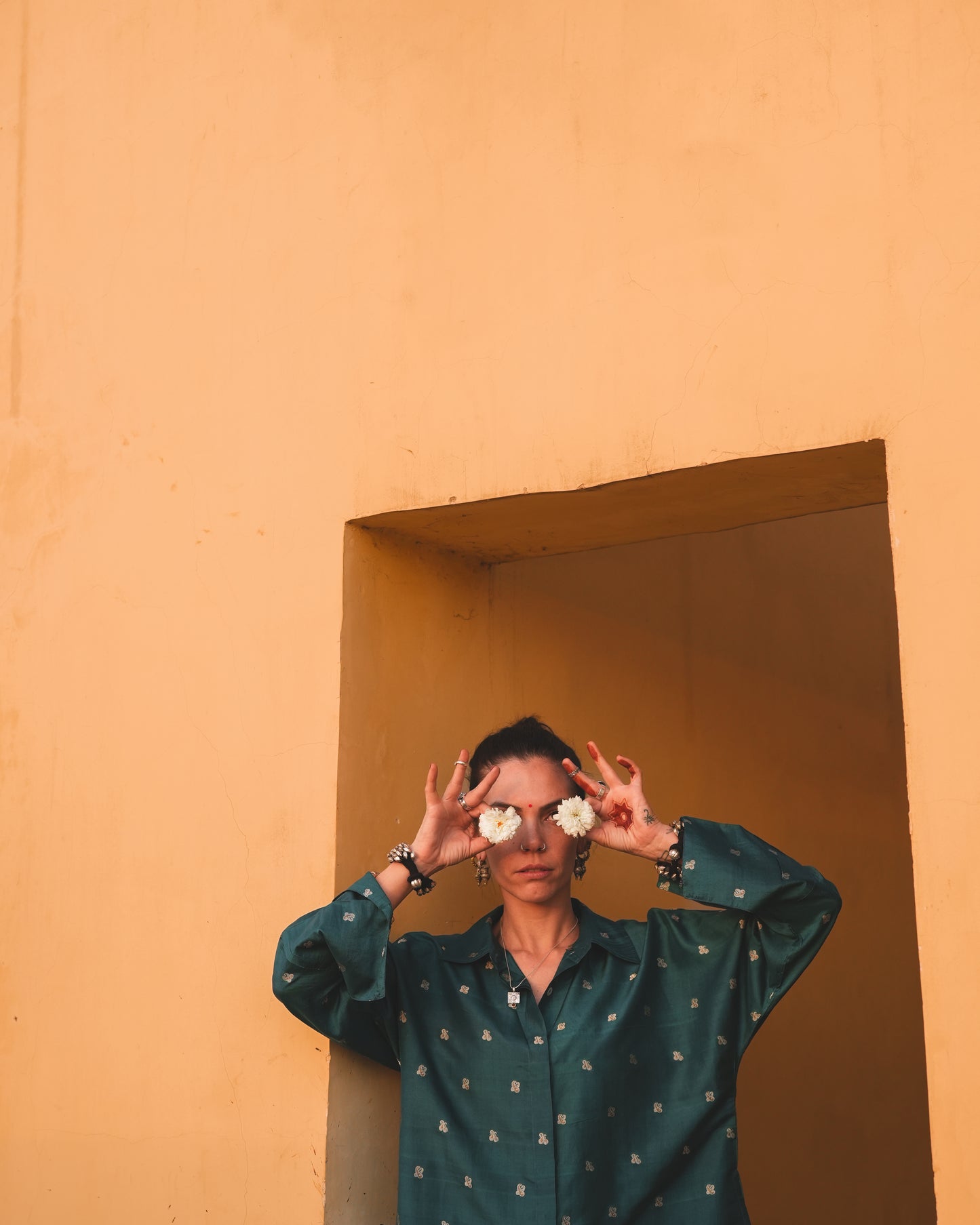 Zari shirt Verde Pavone