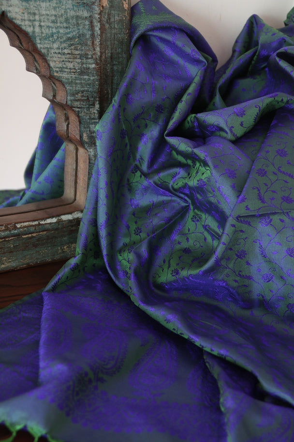 Foulard Hari #001 verde e viola