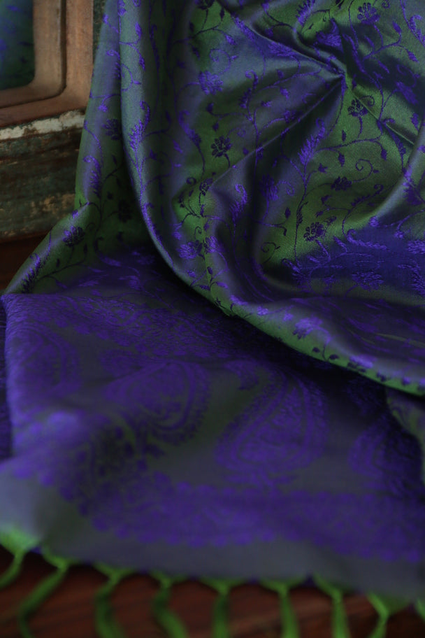 Foulard Hari #001 verde e viola