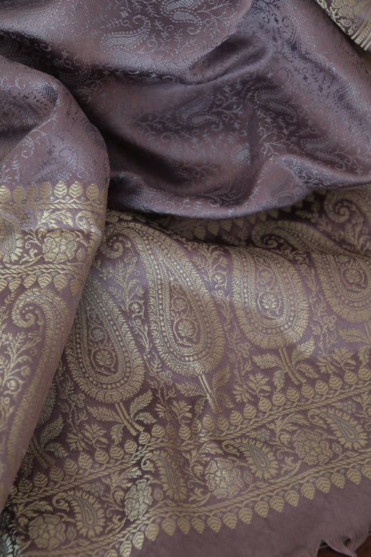 Foulard Zari #003 lilla chiaro e oro