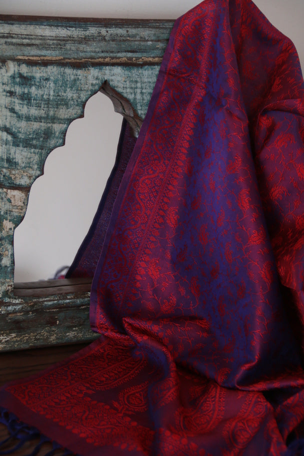 Foulard Hari #006 blu e rosso