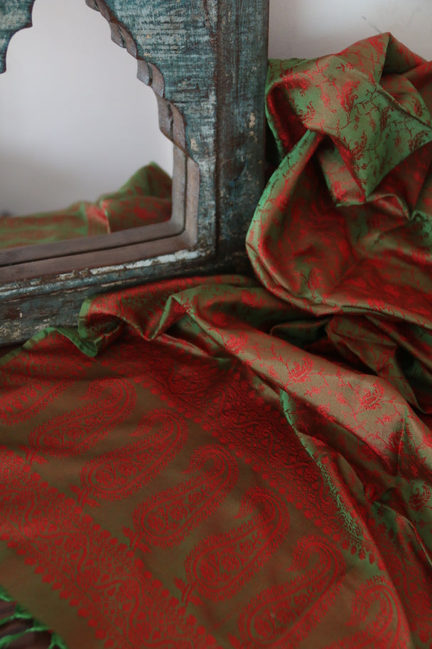 Foulard Hari #009 verde e rosso