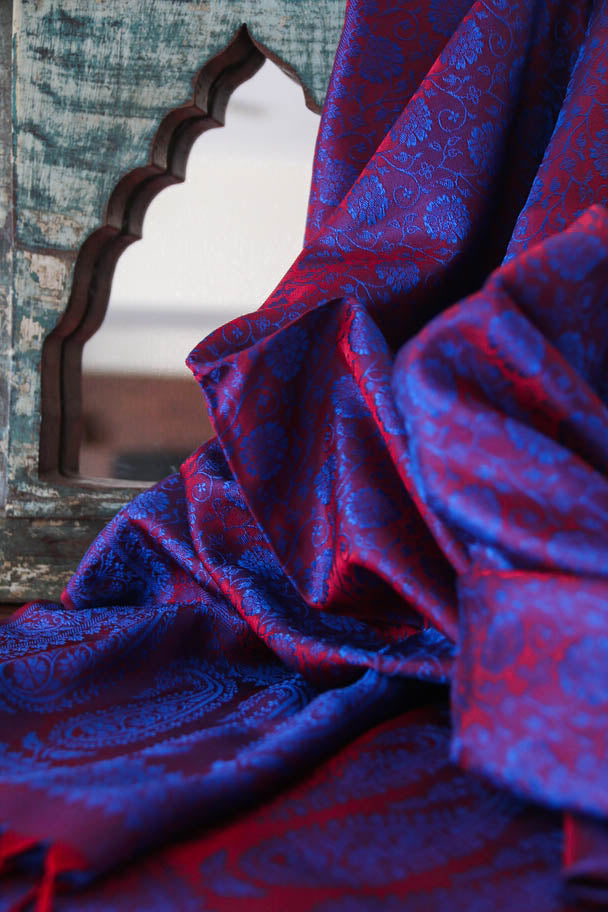 Foulard Hari #017 rosso e blu
