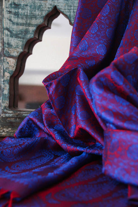 Foulard Hari #017 rosso e blu