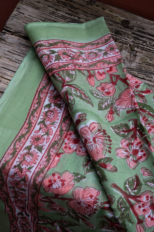 Pareo - Foulard Hara verde e rosa