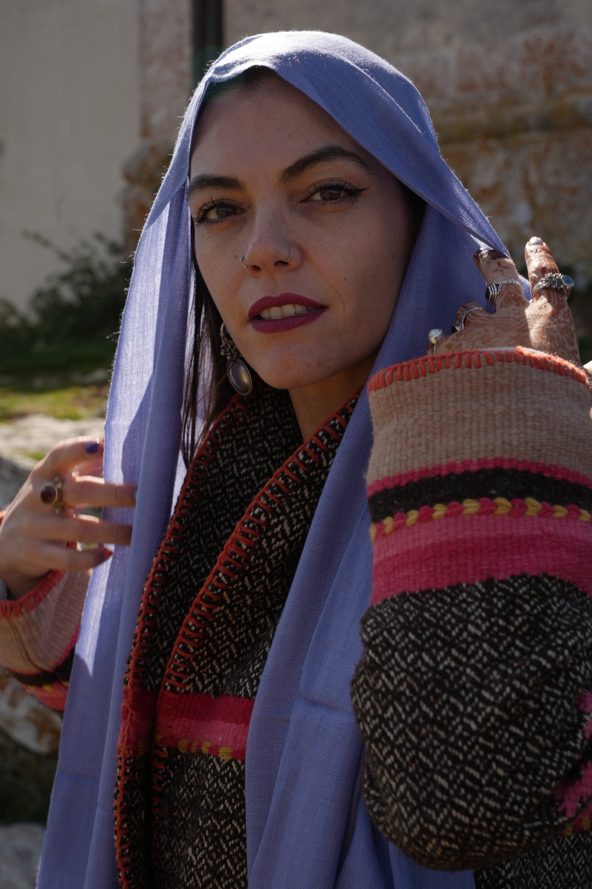 Sciarpa Fiordaliso - 100% lana