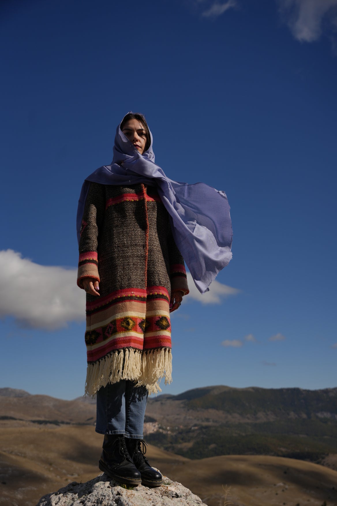 Sciarpa Fiordaliso - 100% lana